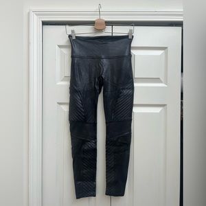 SPANX faux leather moto leggings, MP